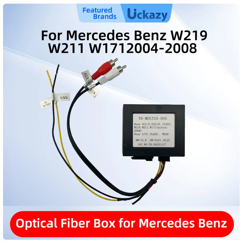 Car Stereo Radio Optical Fiber Decoder Most Box For Porsche Cayenne BENZ GL ML W211 W209 B200 W203