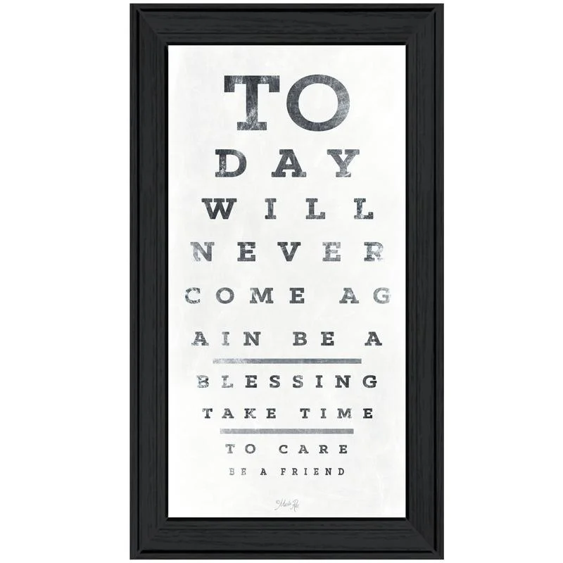 Marla Rae Eye Chart I Framed Print Black Frame Ready to Hang