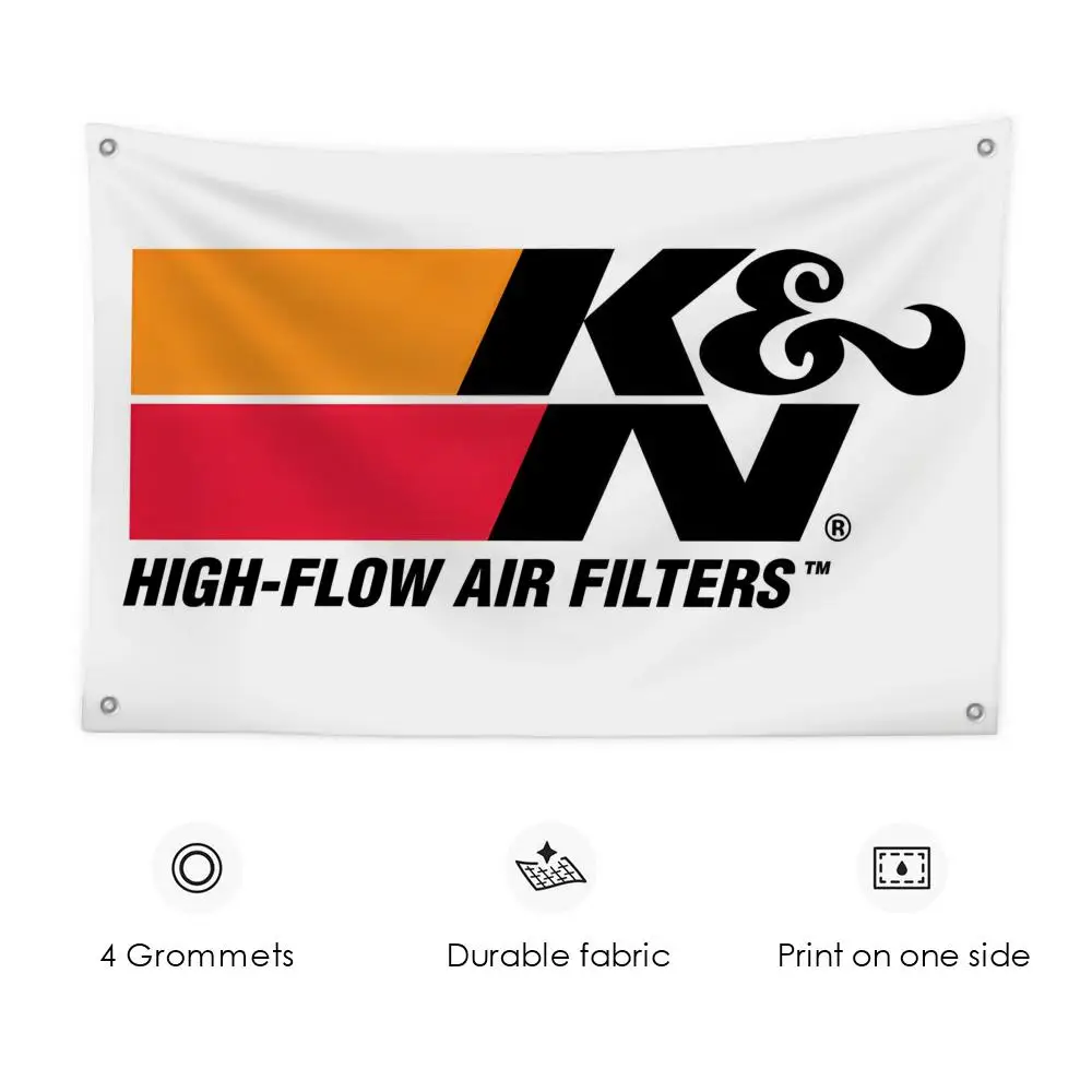 K N coole Logo-Spielflaggen, individuelles Wandbehang-Kunstbanner für Schlafzimmer, Zuhause, Wohnzimmer, Außendekoration