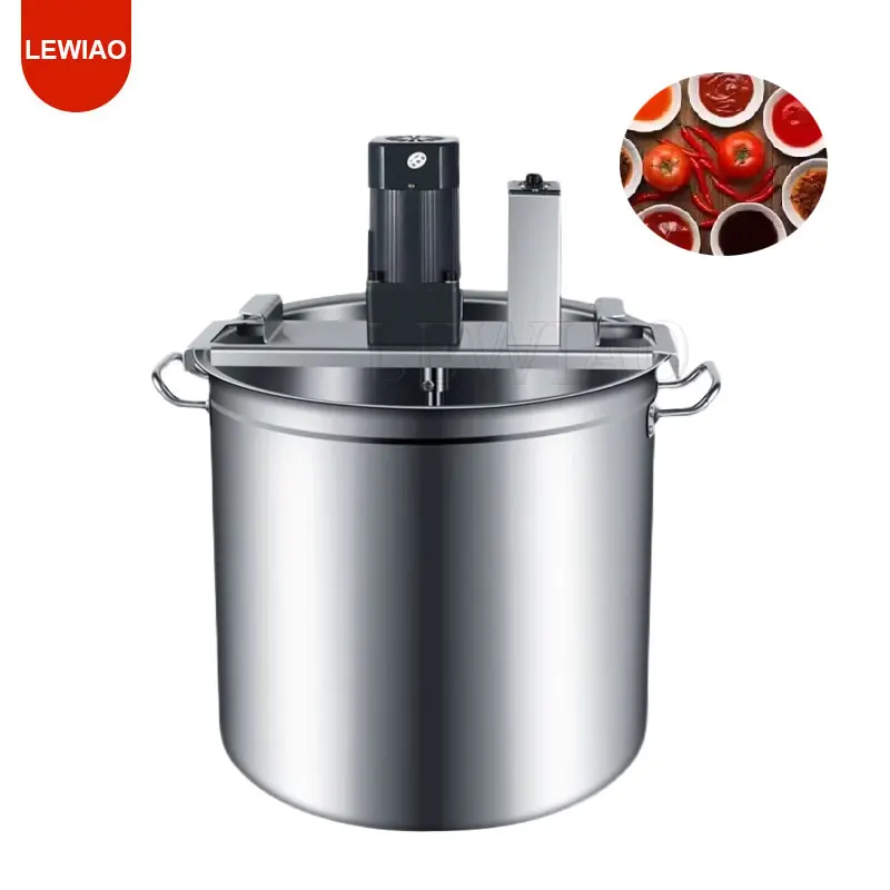 

Hot Pot Sauce Stir Frying Machine Syrup Soup Jam Paste Stirring Pot Wok Jam Stuffing Mixing Cooking Machine With Scraper