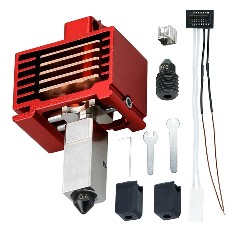 

V3.0 Hotend+P1P Heating Rod Thermistor Kit 3D Printer Accessories Red Metal For Bambu Lab Hotend Nozzle For Bambu Lab Print Head