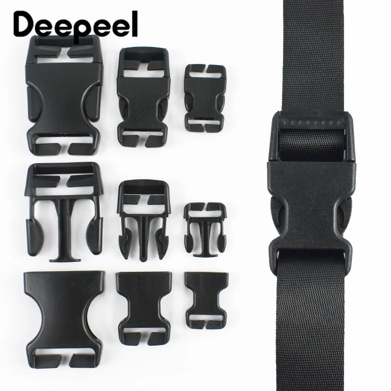 5/10Pcs 20-50mm Quick Release Buckles for Bag Strap Plastic Carabiner Side Clips Buckle Webbing Adjustable Clasp DIY Accessories