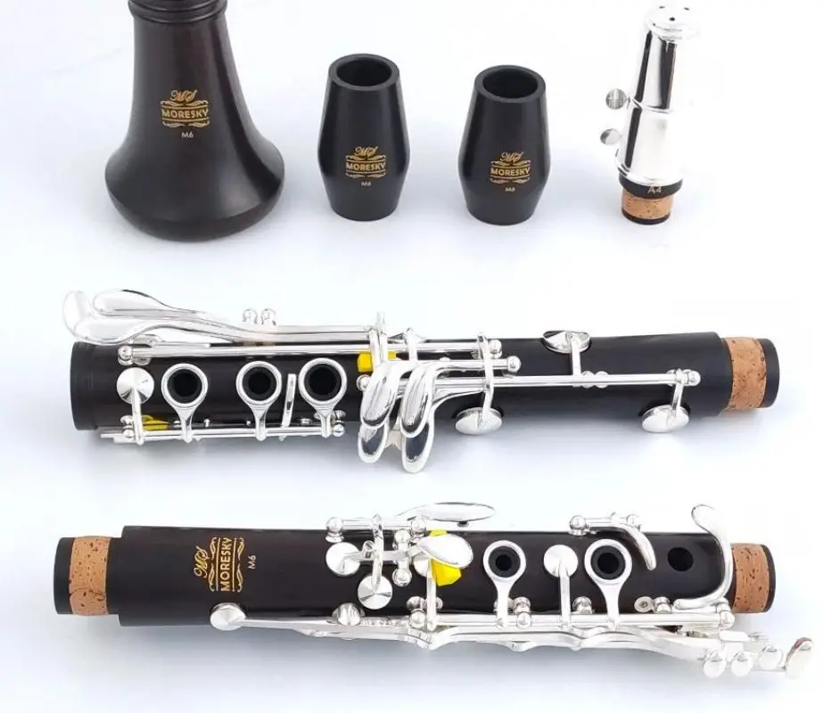 MORESKY Clarinet Wood ebony clarinet Tube 18 Keys bB Clarinet Grenadilla Solid wood bb clarinet LUNA