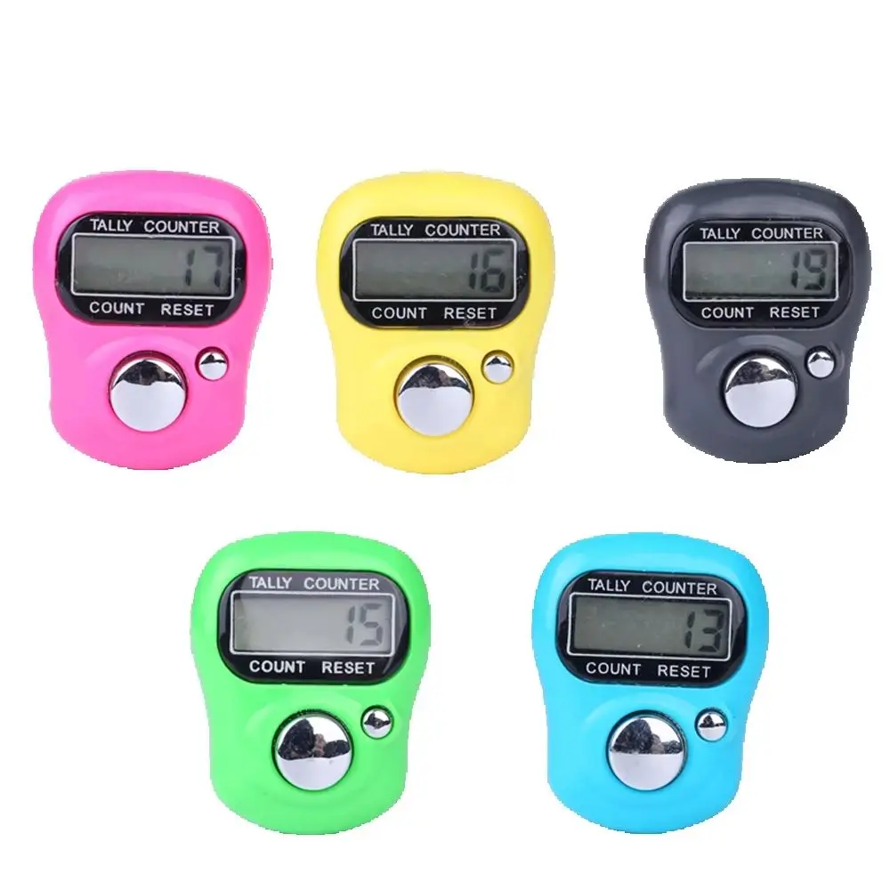 Mini marcador de ponto e linha contador de dedo lcd eletrônico digital contador tor costura tricô tecer ferramenta/cor aleatória
