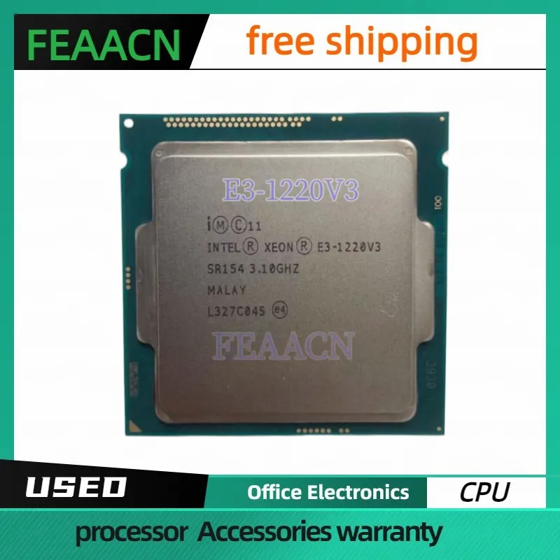 E3-1220V3 وحدة المعالجة المركزية إنتل زينون 3.1GHz 8MB 22nm 80 واط LGA 1150 رباعية النواة E3-1220V3