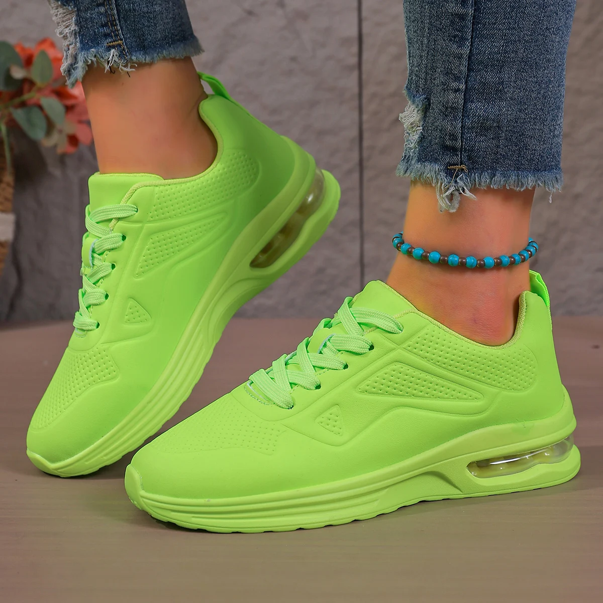 Damen-Laufschuhe mit Luftpolsterung, Leichte, Weiche, Stoßdämpfende, Stylische und Vielseitige Sneaker für Outdoor-Sport und Alltag – Detail 4