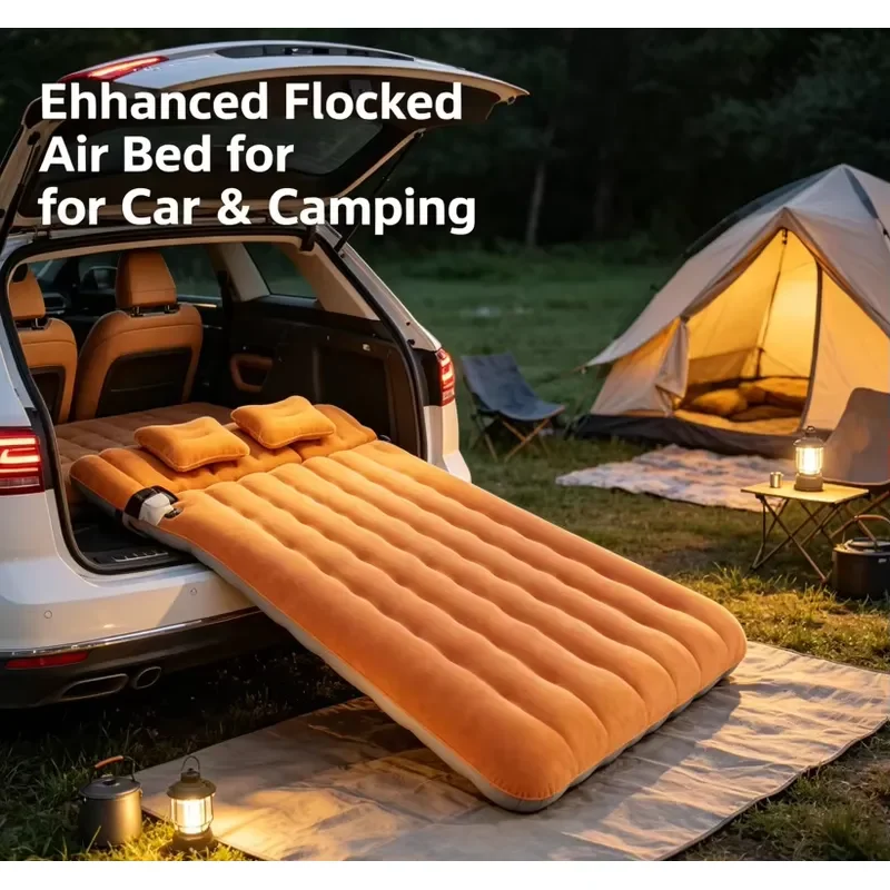 Inflatable Car Mattress, Foldable Portable Sleeping Pad Comfortable Inflatable Sleeping Mat for Vehicle Interior Rest
