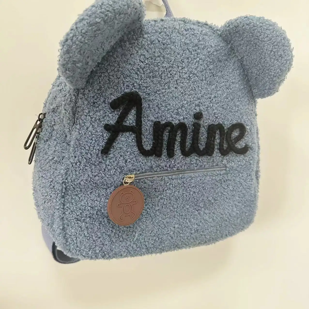 Mochila de oso de peluche personalizada para niños, mochila con nombre personalizado, bolsa de oso de peluche para niños