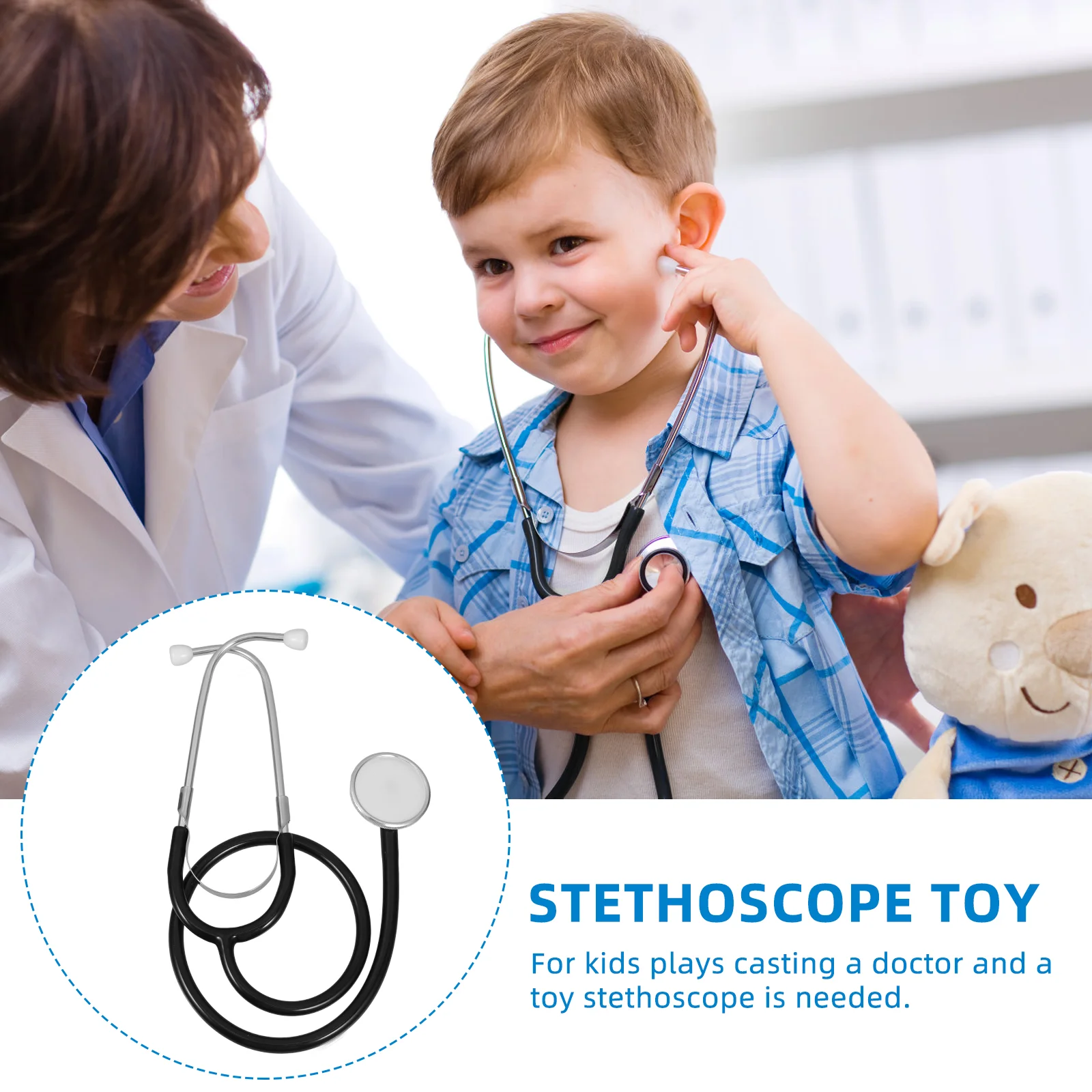 Kids Stethoscope Toy for Playing Simulation Cosplay Medical Equipment Toys Doctor Kit