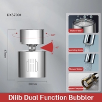 Youpin Diiib Bubbler Faucet Water Saving Filter Bubble Shower Head Double Function Splash-proof Nozzle Water Tap 360° Rotation