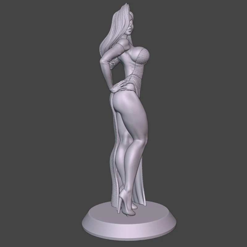 Figura de resina sin pintar chica con tacones para coleccionismo y rol - imagen 4