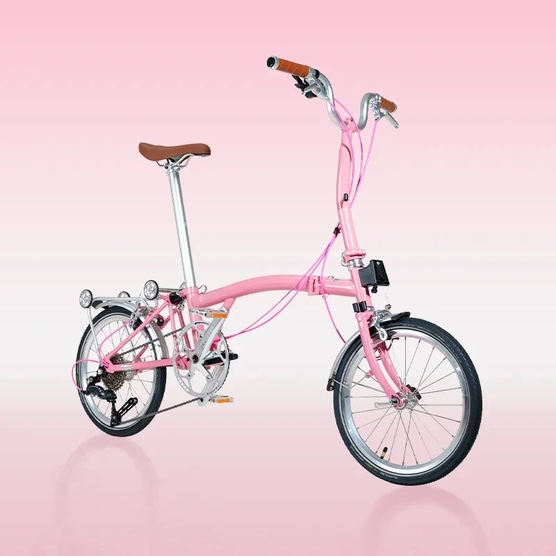 

Folding bicycle adult ultra-light portable retro 9-speed 16-inch bicycle