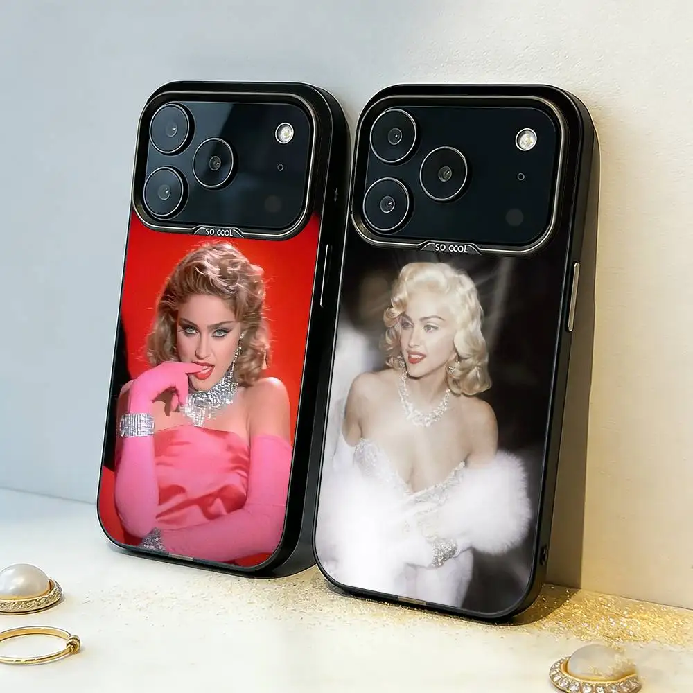 

Singer M-Madonna Phone Case For iPhone17,16,15,14,13,12,11,Pro,MAX White Matte Shockproof Cover