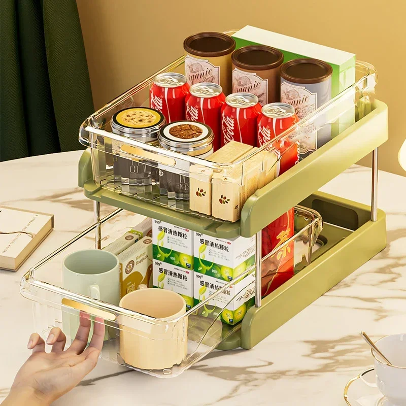 Snack Organizer Tray Elegant Coffee Table Holder Easy Handling Storage for Water Cups Simplified Living Room Organization