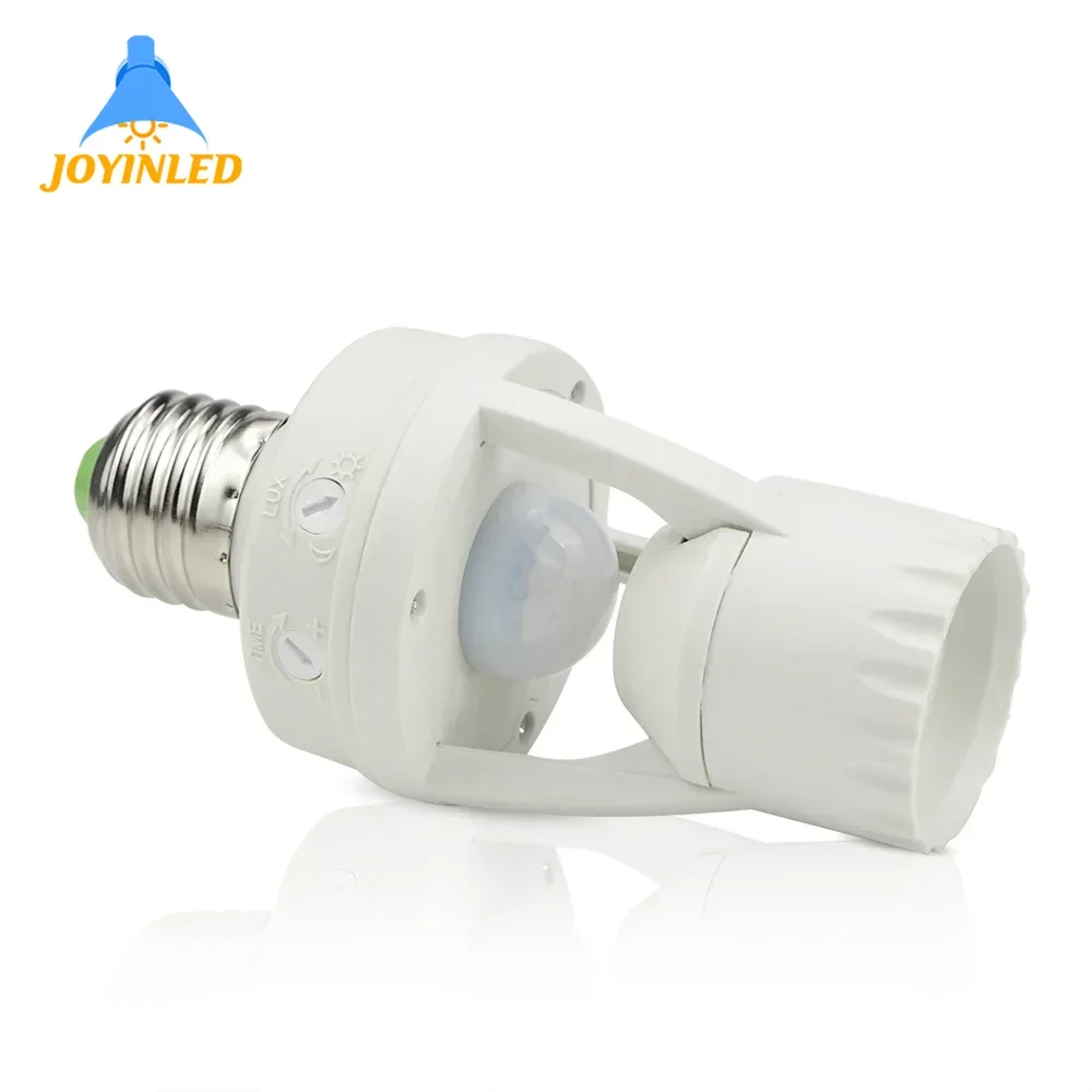 PIR Motion Sensor Ampoule LED E27 Lamp Base Intelligent Light Bulb Switch 100-240V Socket E27 Converter With