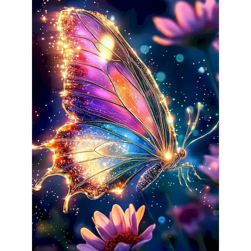 

GATYZTORY Butterfly Paint By Numbers Handiwork Art Drawing By Numbers Animal Painting Numbers Home Decor Picture On Numbers