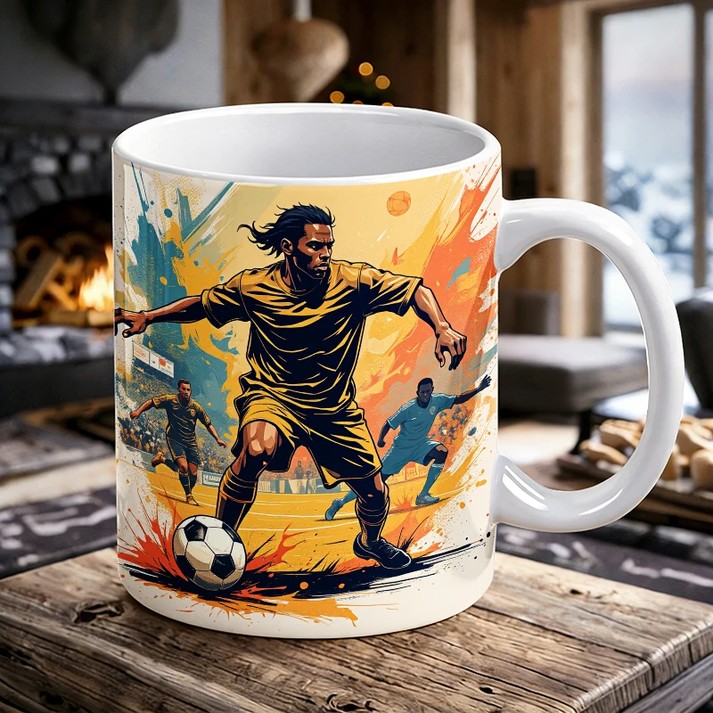 

Soccer Action - Dynamic Sports Button Pattern Mug with a bottle opener function of 2026 Major Football Event
