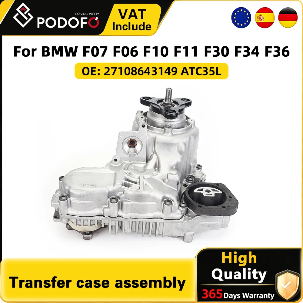 Podofo 1 Stück Verteilergetriebe-Baugruppe OE 27108643149 ATC35L für BMW F07 F06 F10 F11 F30 F34 F36 AWD xDrive Getriebe Differential Verteilergetriebe