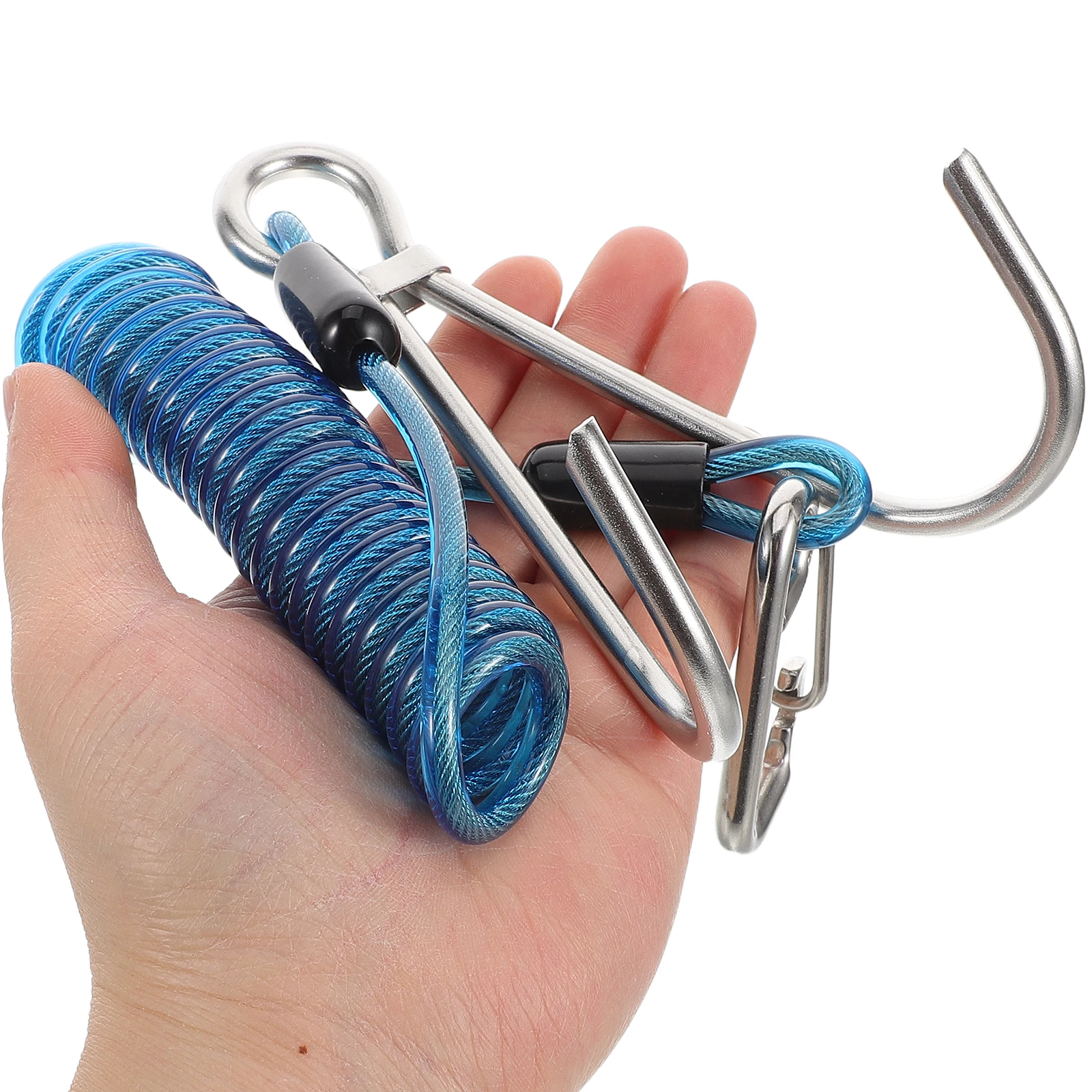

Diving Hooks Stainless Steel Safety Rope Fishing Line Clips Spring Snap Saltwater Double Boat Anchor Reef Hook Bait Holder Scuba