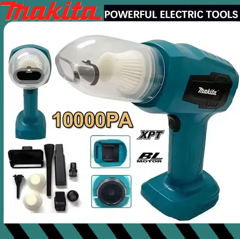 

Мини-электрический пылесос Makita с сильным всасыванием, беспроводной ручной пылесос для дома, воздуходувка с 7 насадками для аккумулятора 18 В