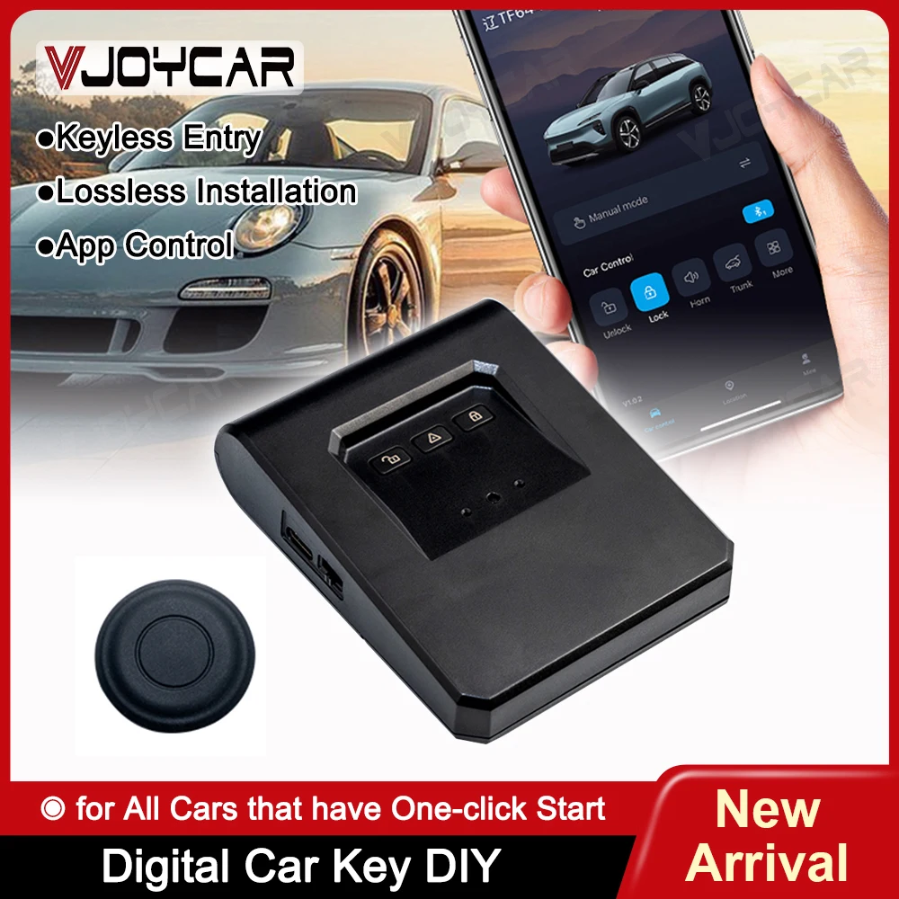 Vjoycar 2026 Newest Digital Car Key for All Cars that have One-click Start Remote Positioning Start Smartphone APP Controlled