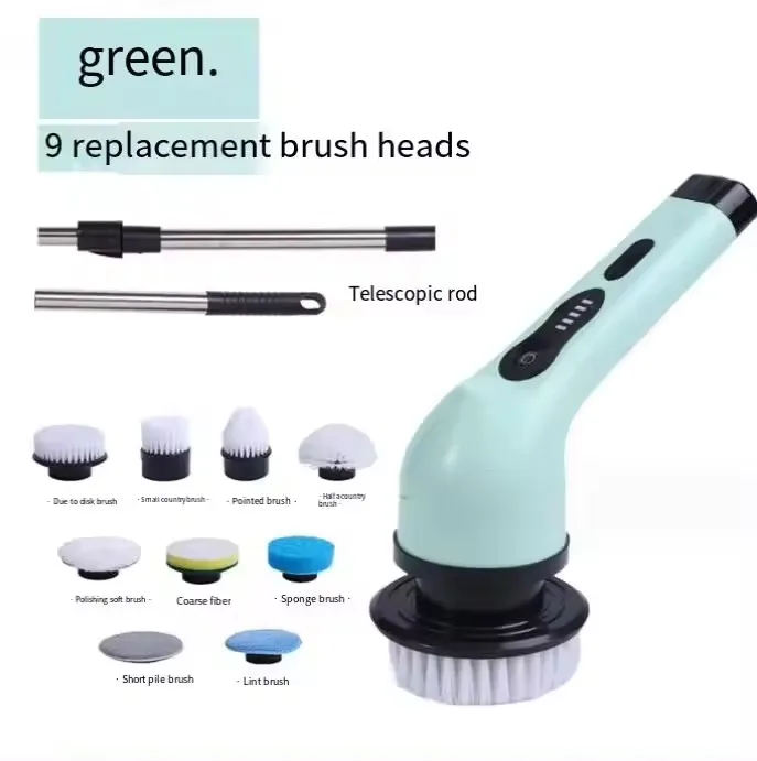 ホット販売ワイヤレス電動モップ多機能ロングハンドル家庭用スケーラブルクリーニングブラシ