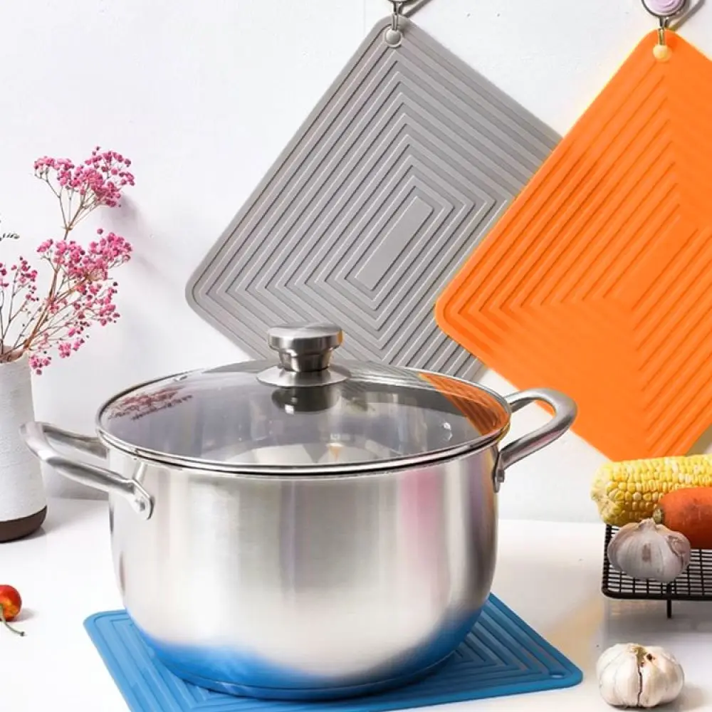 Durable Silicone Insulation Pad Kitchen Table Placemat Heat Resistant Trivet For Hot Bowls Cups Dish Anti Slip Mat