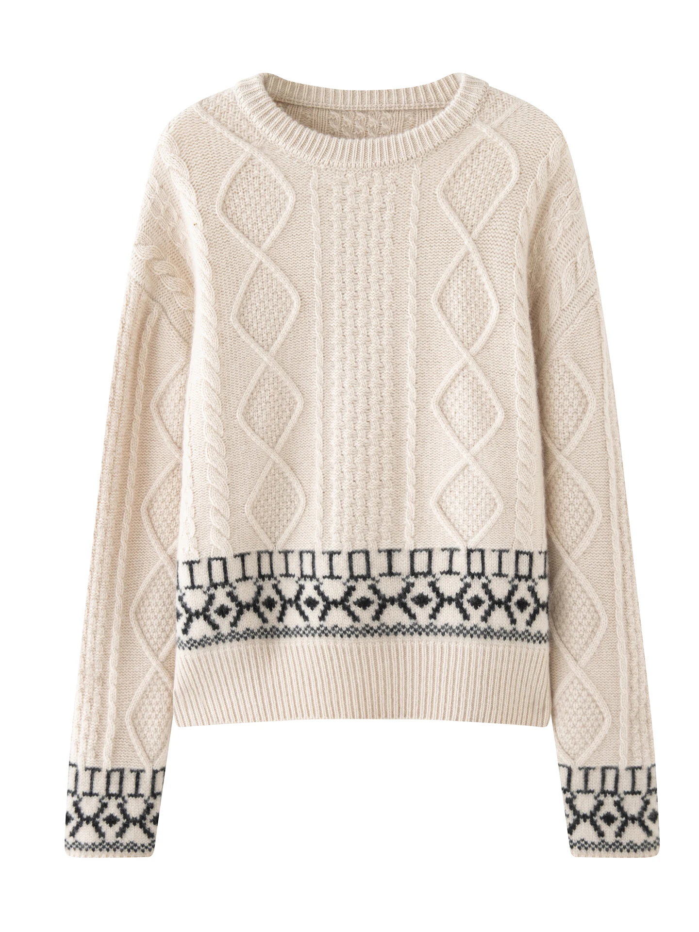 

Loose Autumn Winter Woman Sweater Light Luxury 100% Cashmere Knitted Pullover Lady Long Sleeve Clothing Tops Retro Thick Jumper