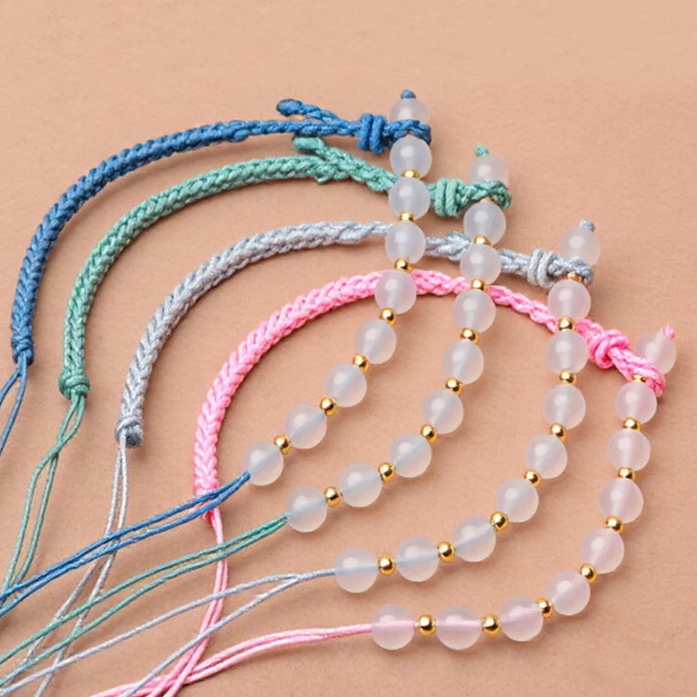 

6mm Bohemian Handmade Rope Bracelet Women Men Vacation Jewelry Friendship Gifts Red Purple Pink Braided Lucky Hand Bracelet Girl
