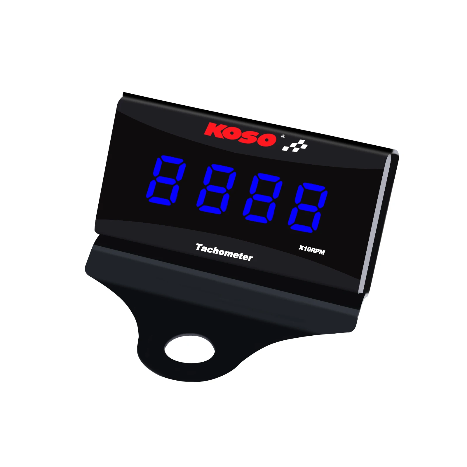 Koso Mini Tachometer RPM Meter Digital Square LCD Display Engine Tach Hour Meter Gauge for BMW YAMAHA KAWASAKI Racing Motorcycle