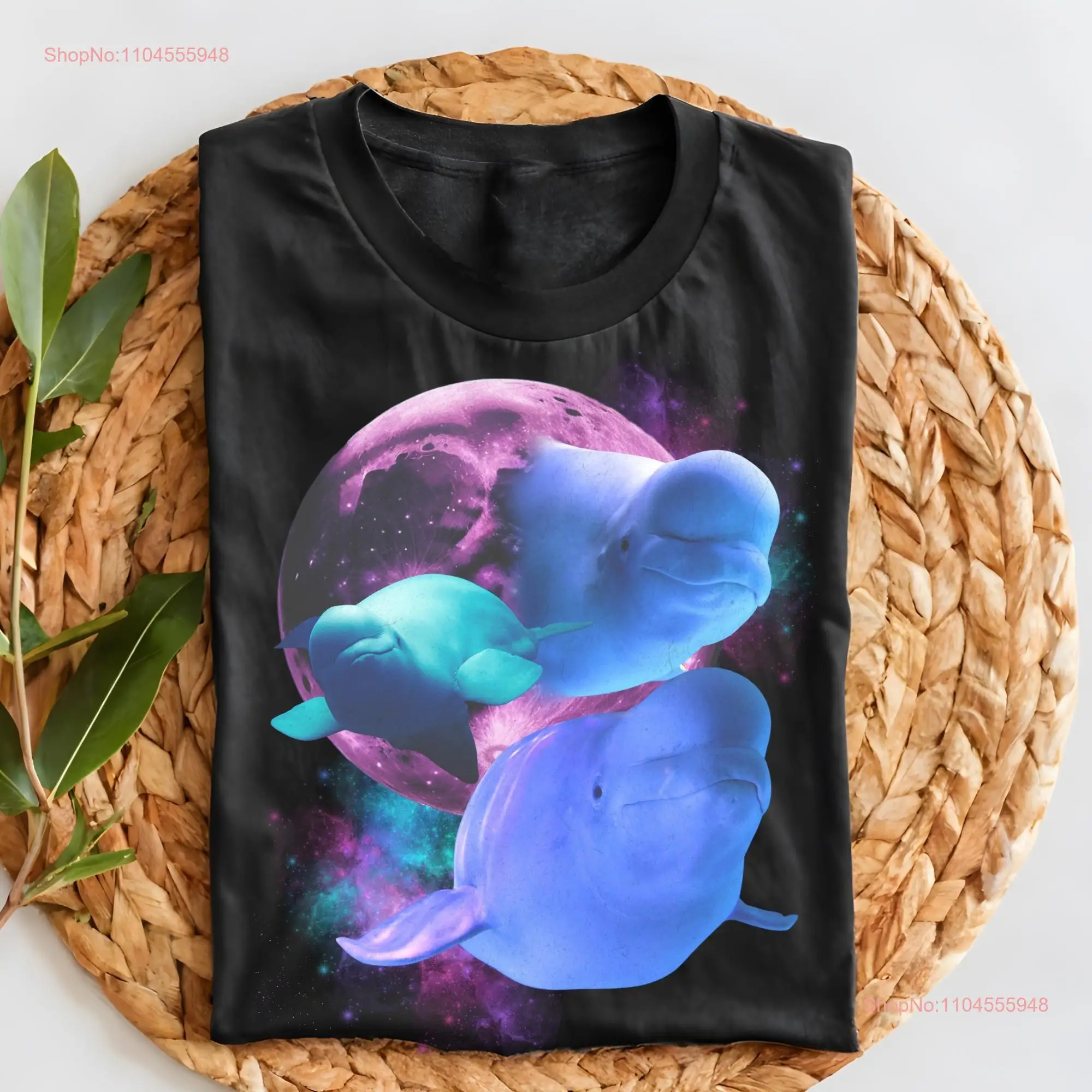 

Stylish Belugas 90s graphic shirt Moon T Vintage Bootleg Rap Biology beluga whale ocean animal long or short sleeves