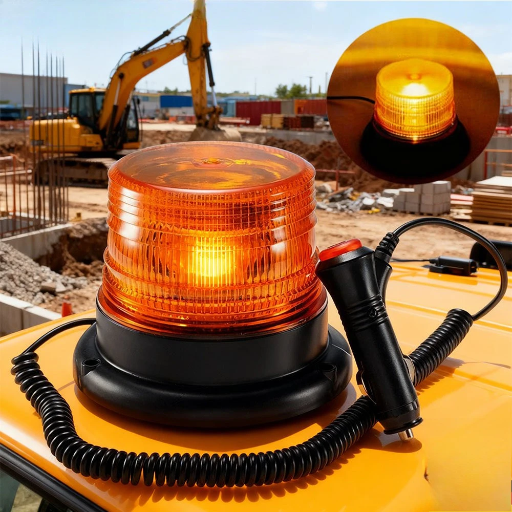 Blinkende Warnleuchte, orangefarbene Anti-Rückkollisions-Signallampe, langlebiges und robustes, kompaktes, tragbares Auto-Kit für Schulbusse, Baufahrzeuge, Fahrerwartung, Autoreparatur,