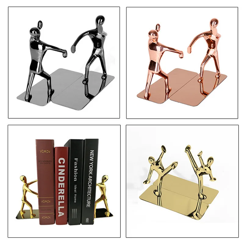 Gold Resin Figure Bookend Home Decor Ornament Office Desktop Gift