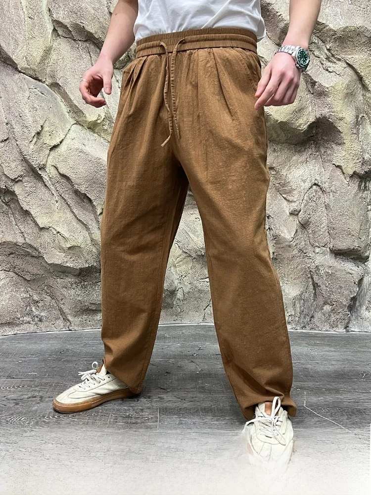 

Cotton Casual Pants Men's Spring Summer New Sle Breathable Faionable Straight Leg Waed Jeans Youth Faion