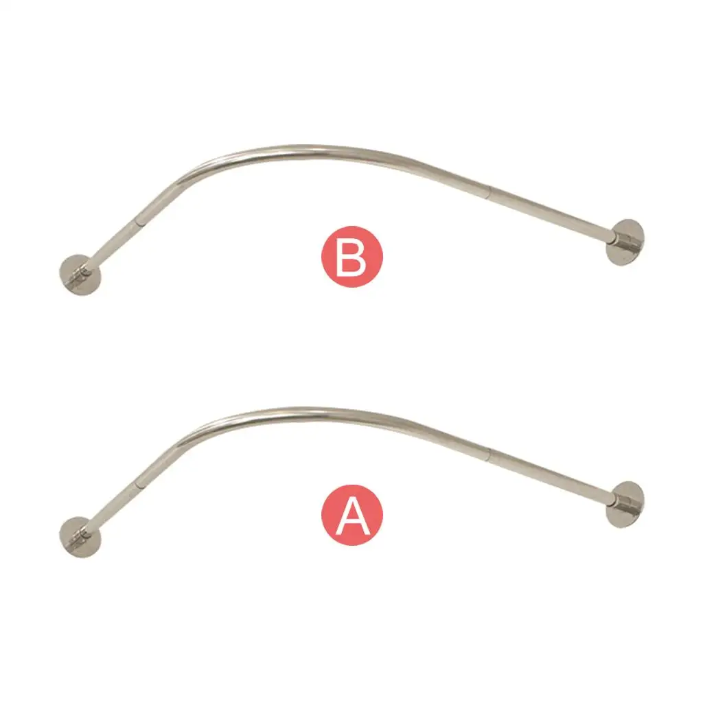 

L-look curtain rod, corner curtain rod made of stainless steel, without