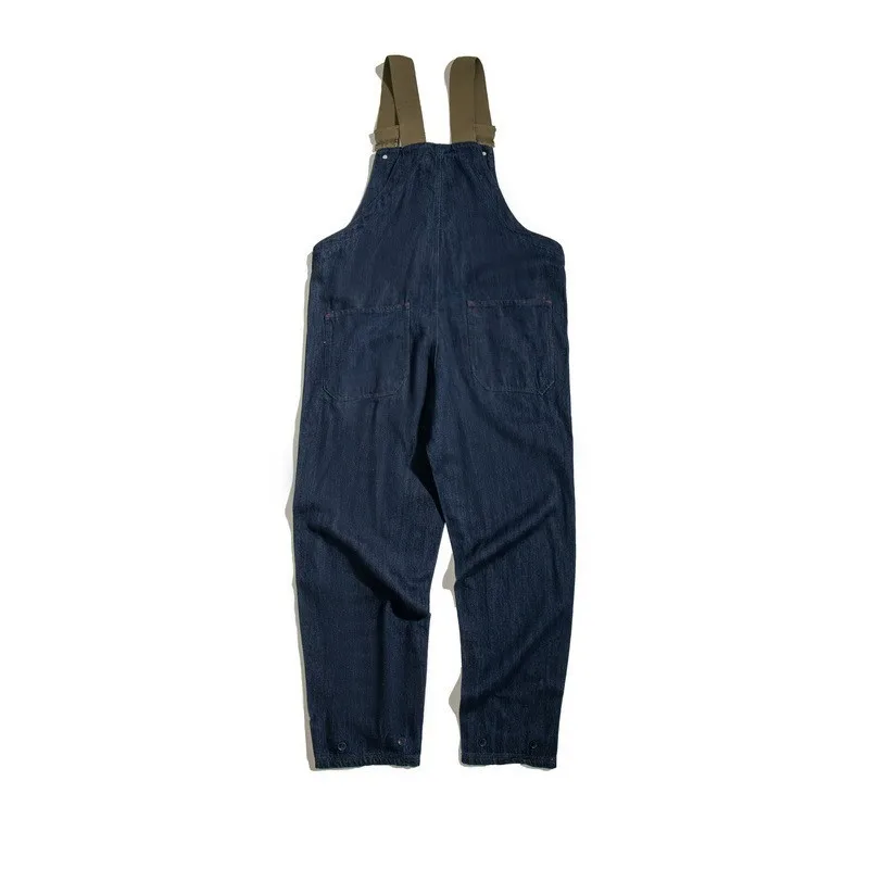 Tooling American Retro Navy Deck Overalls Spring and Autumn Washed Denim Red Ear Straight Jeans