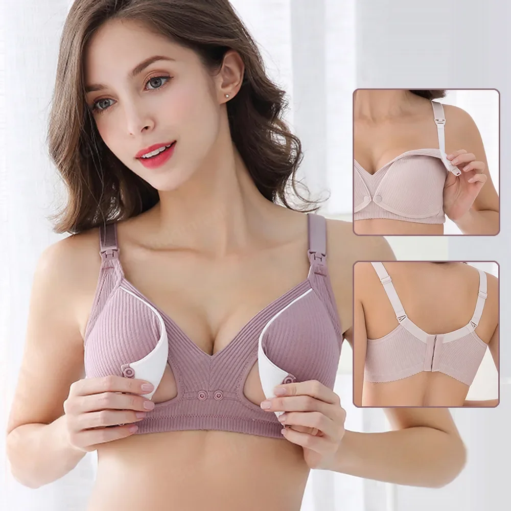 

Nursing Bra Cotton Prenatal Postnatal Pregnancy Bras Wireless Women Maternity Nursing Breastfeeding Soutien Gorge Allaitement