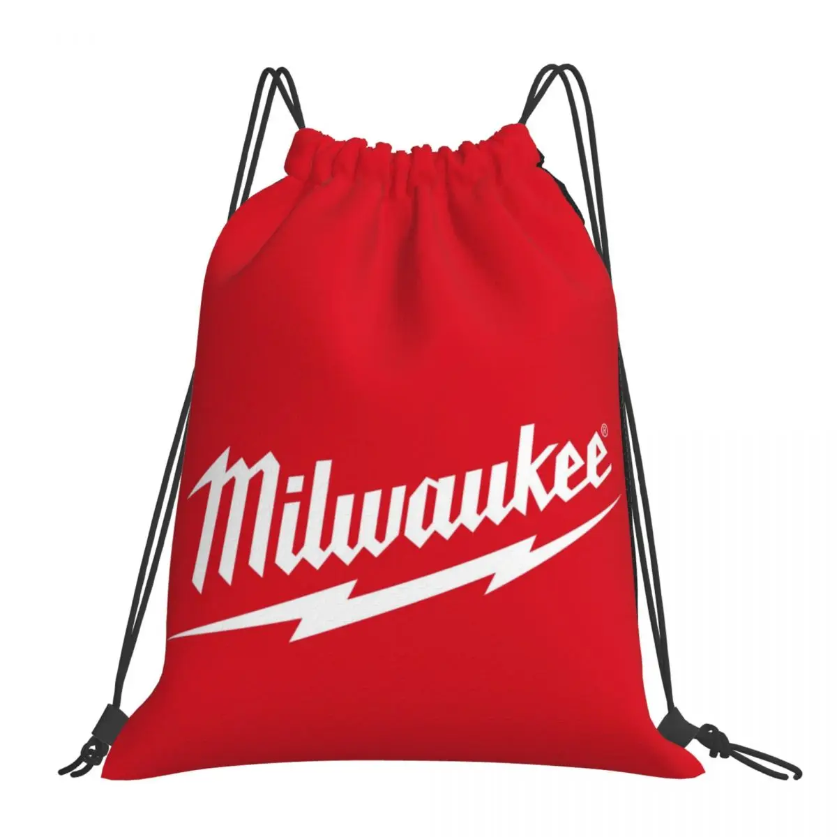 

Popular W-milwaukeed Logo Sports Drawstring Backpack Sport Fitness Travel Outdoor Sackpack Women And Men Large Gym Beach Bags