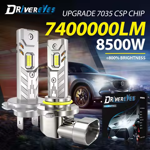 8500W H7 9005 LED Headlight CANBUS H4 H1 H8 H11 HB3 9006 HB4 Fanless Mini Lamp 1:1 Size Wireless Fog Light Plug&amp;Play 6500K 2PCS