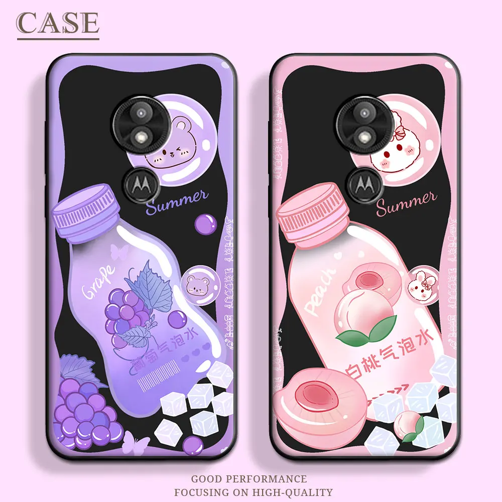 For Moto E5 E6 Play Case Butterfly Soft Silicone Couple Stars TPU Floral Phone Case For Motorola Moto E6 Play Fashion Back Cover