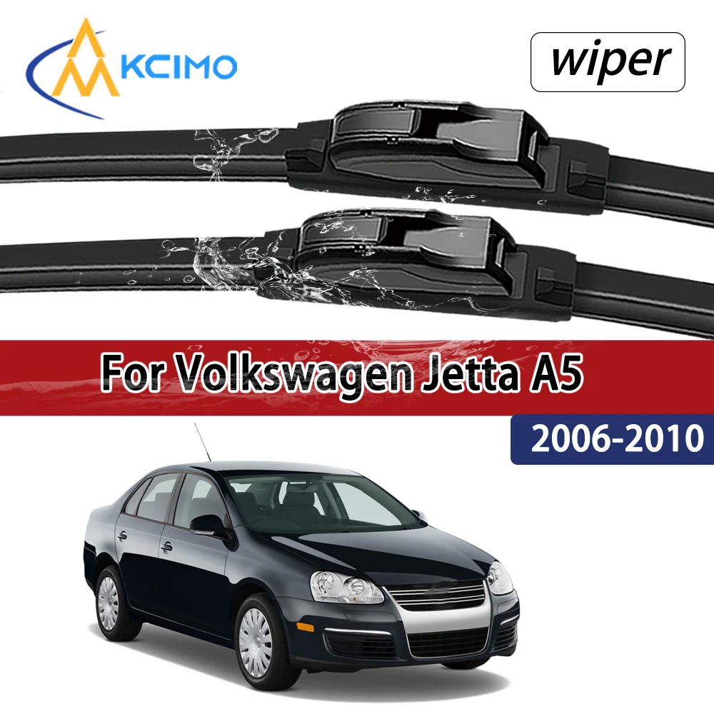 

For Volkswagen Jetta A5 1K 2006–2010 2007 Compatible Durable Silent Front Wiper Blades Car Windscreen Auto Window Accessories