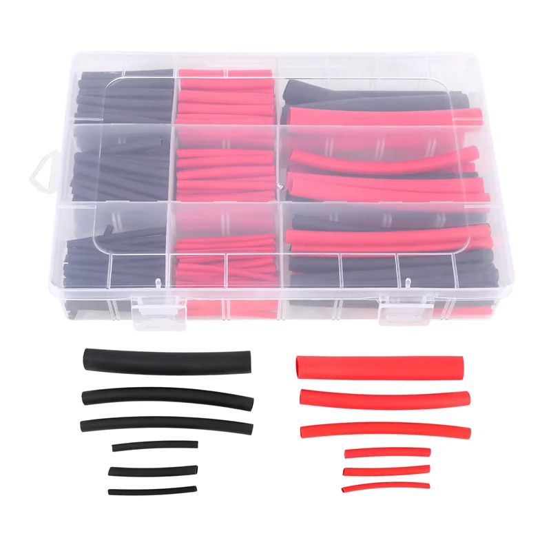 270Pcs 3:1 Dual Wall Adhesive Heat Shrink Tubing Kit,Marine Wire Cable Sleeve Tube Assortment Heat Shrink Tubing Tube