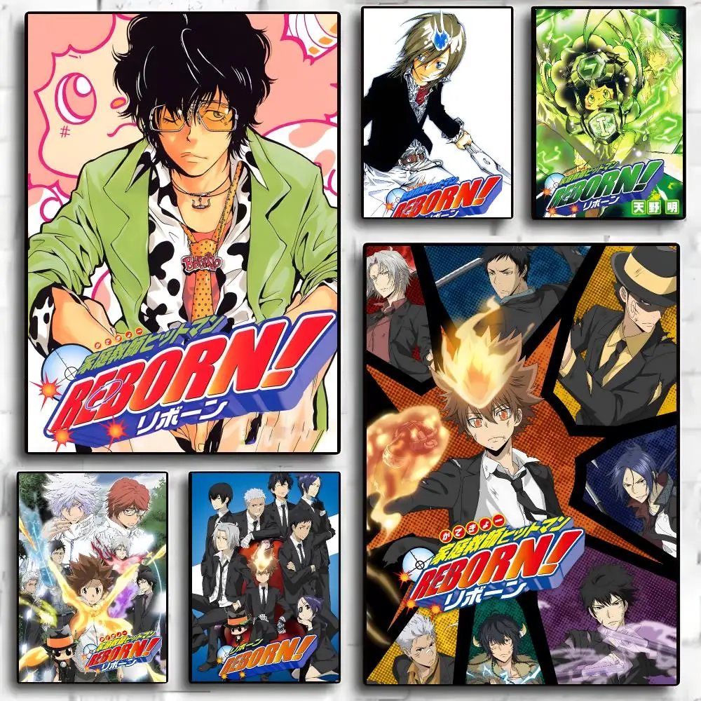 HITMAN REBORN! Anime Shonen Poster Self-adhesive Advanced Aesthetic Printing Paper Wall Art for Living Room Home Decor