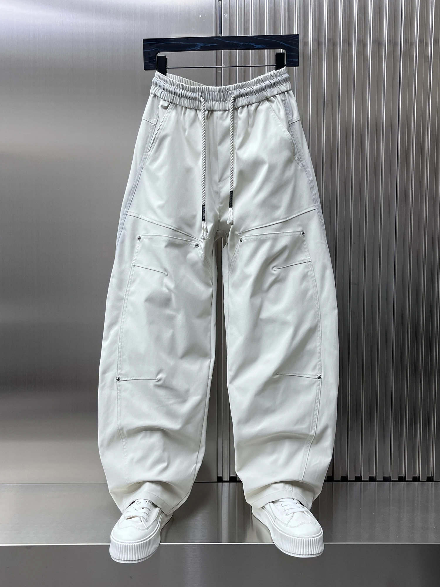 

American Vibe Design Straight Leg Workwear Pants Men's Autumn New Style Trendy Casual Patchwork Loose Fit Comfortable Breathable