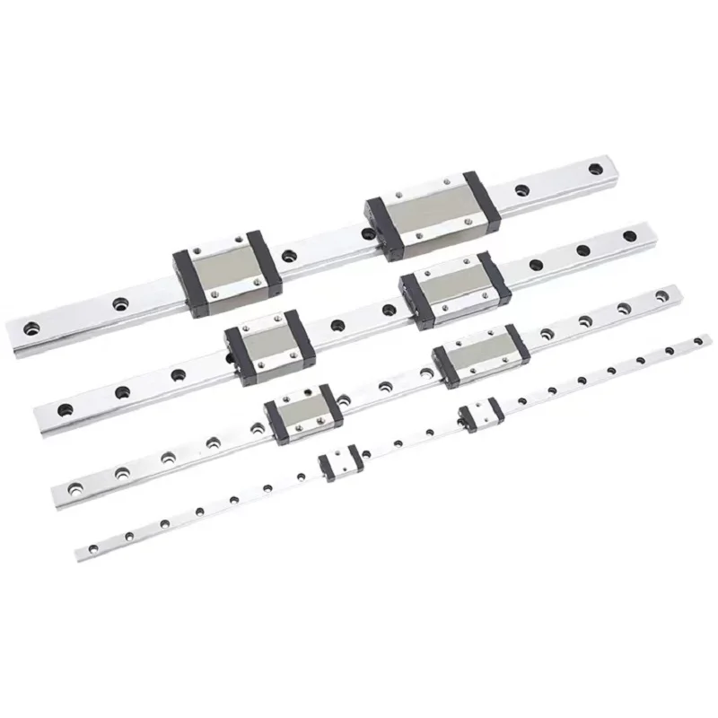 MGN7 MGN9 MGN12 MGN15 L From 100-800mm Miniature Linear Rail Slide 1pcs MGN Linear Guide + 2pcs MGN Black Block 3D Printer Part