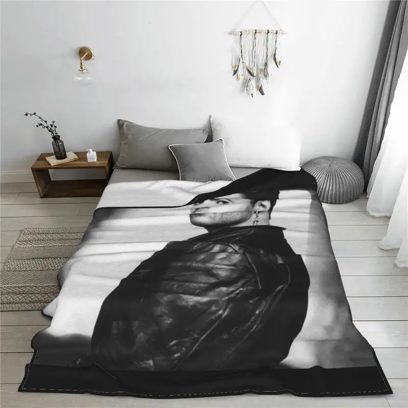 George Michael regalo ideale regalo di compleanno coperta fresca biancheria da letto in peluche sul divano esca in pelliccia sintetica per la casa