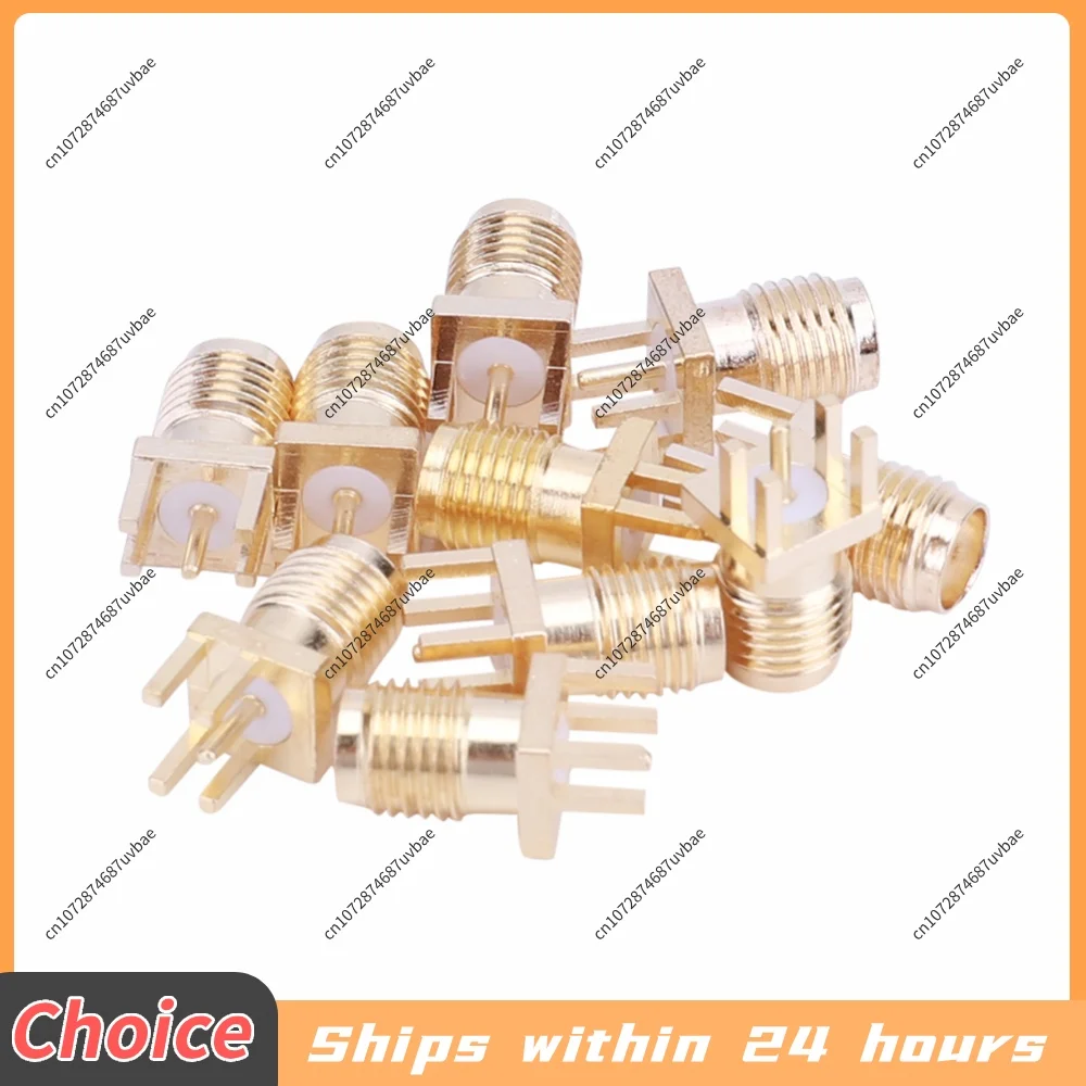 10-50Pcs SMA Female Jack Adapter 50 Ohm SMA Female Base Socket Jack with 4 Pins Solder PCB Board Edge Mount Adapter