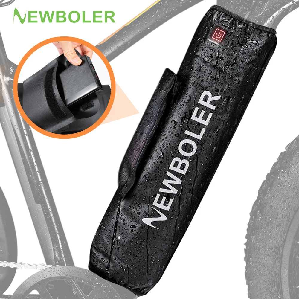 

NEWBOLER Защитный чехол для аккумулятора электронного велосипеда Водонепроницаемая сумка для аккумулятора электрического велосипеда USB Подходит для большинства моделей автомобилей
