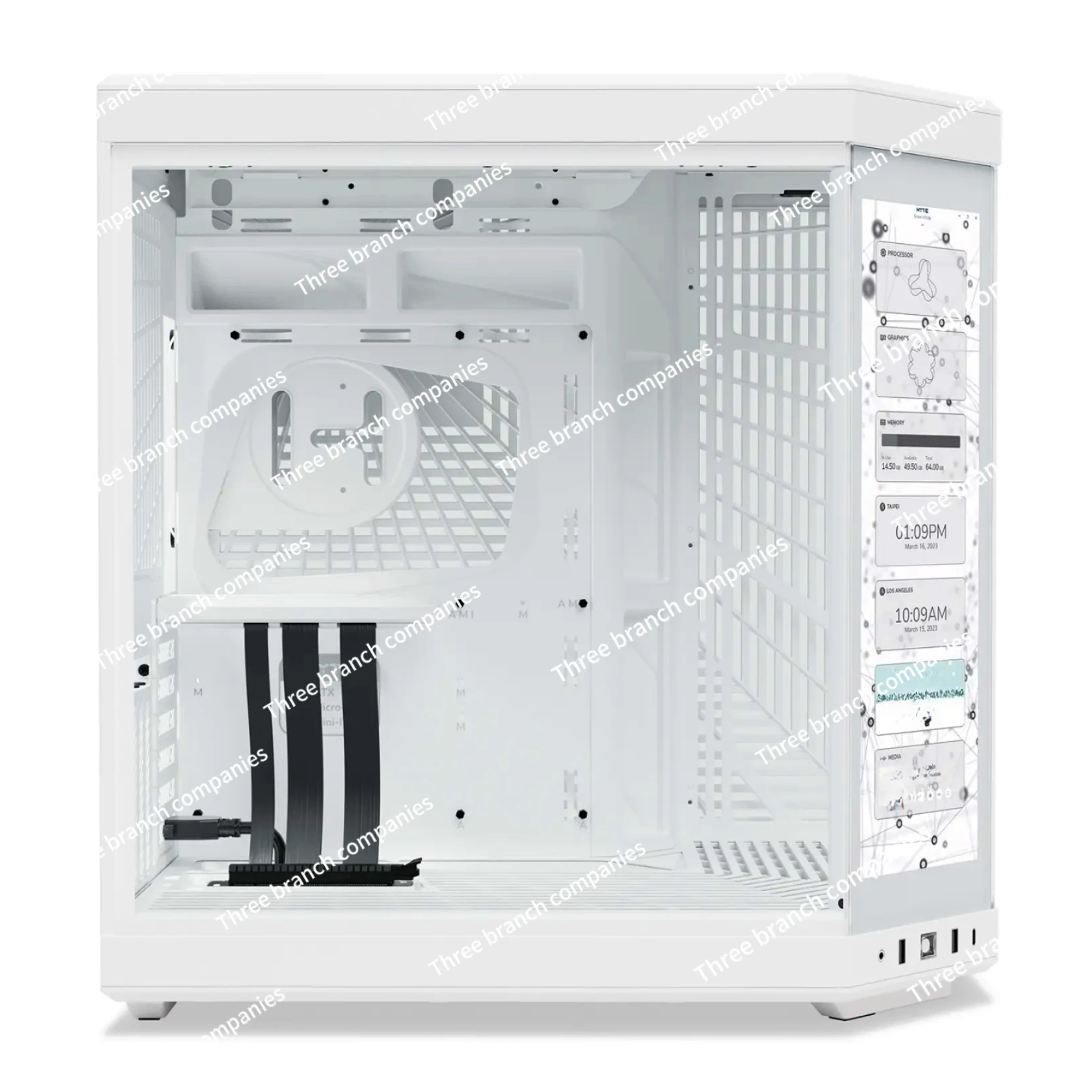 New  Y70 Touch Dual Chamber ATX Mid Tower Modern Aesthetic Case with Integrated 4K LCD Touchscreen