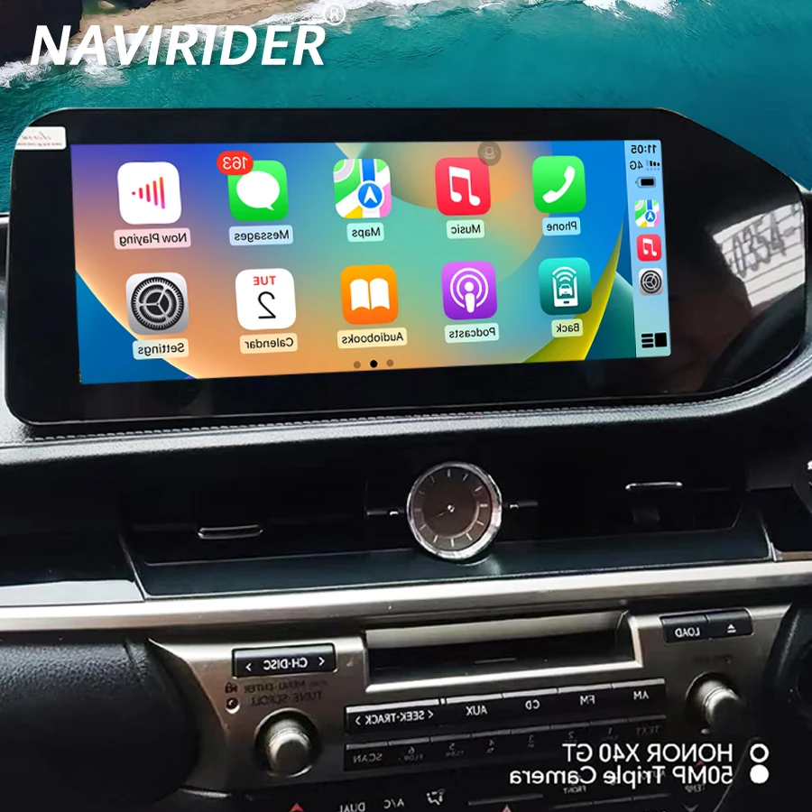 Android 14 Auto Navi Wireless Carplay For Lexus ES ES300 ES250 ES350 ES300h 2013-2017 12.3inch RHD Car Radio 4G HU Stereo Screen